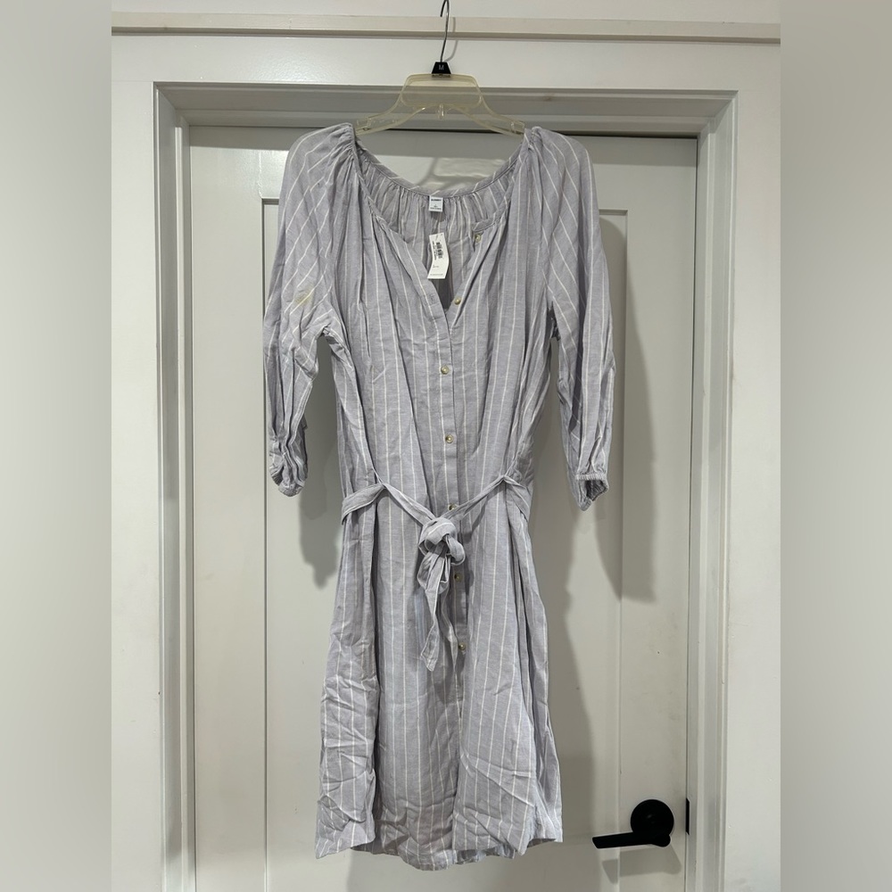 Old Navy Striped Belted ShirtDress